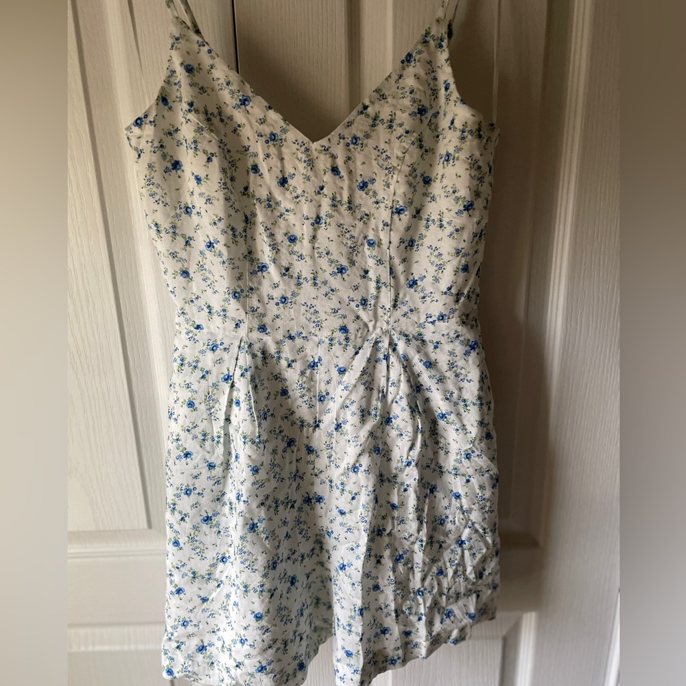 Aqua Floral Romper